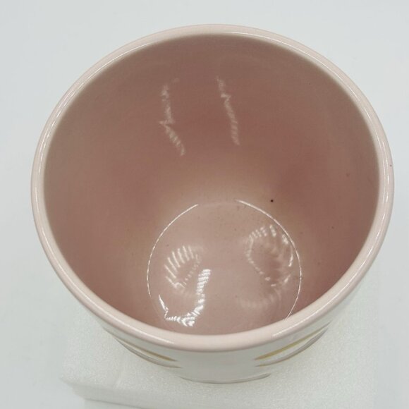 Pretty Face Flowerpot 6" Planter Light Pink with Gold Accents - Picture 3 of 5